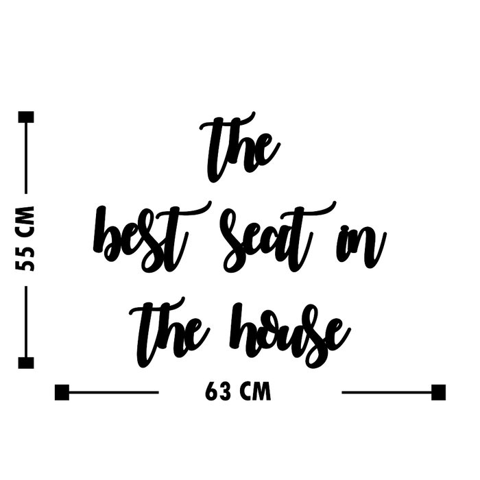 Wallity The Best Seat In The House - Escultura de pared en madera negra